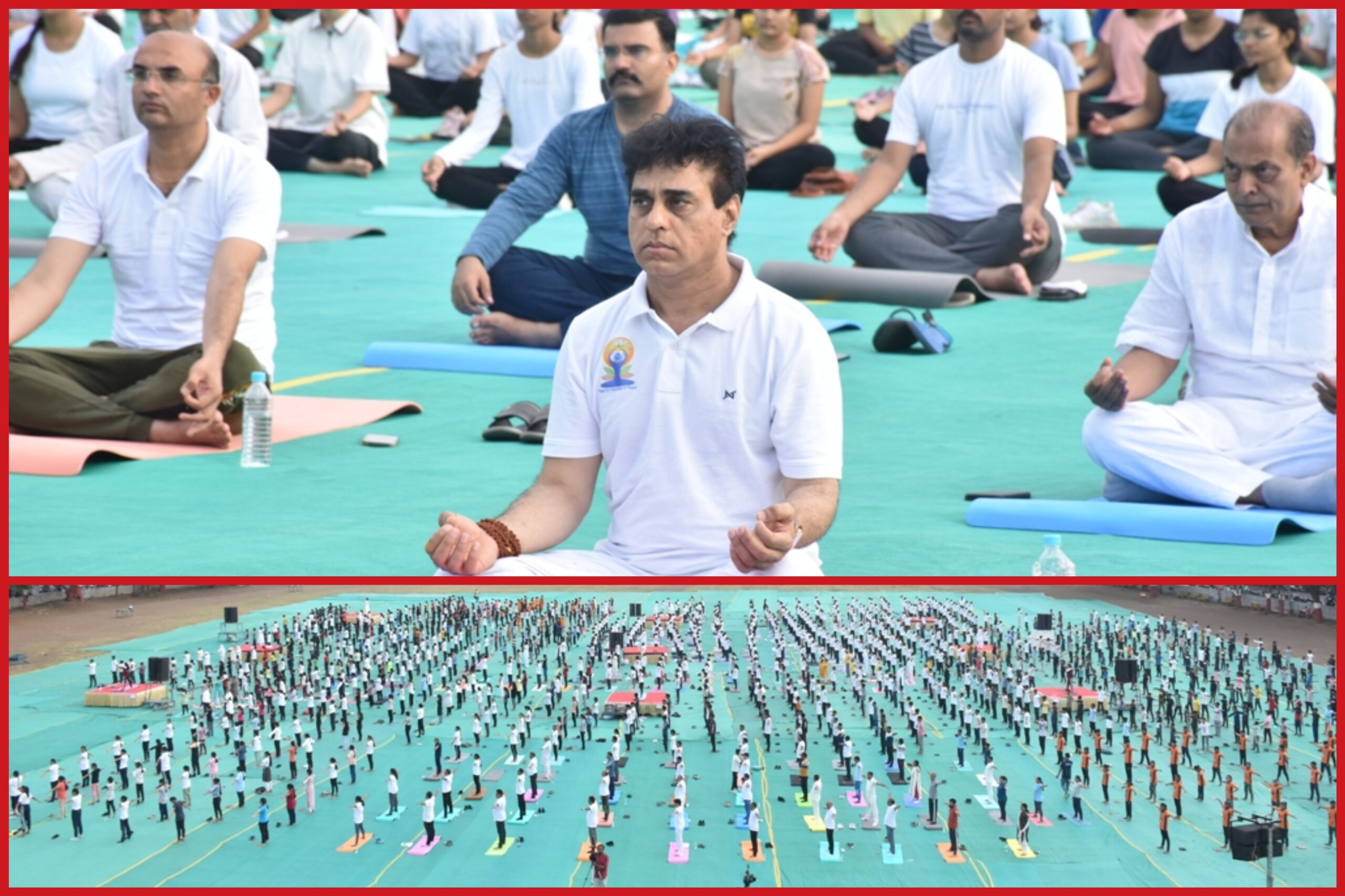 નવસારીમાં ૯મા “આંતરરાષ્ટ્રીય યોગ દિવસ”ની લુન્સીકુઇ મેદાનમાં ઉત્સાહભેર ઉજવણી: માત્ર ૨૧ જૂન જ નહીં, પ્રતિદિન યોગદિન બને તેવી મંત્રી પ્રફુલભાઇ પાનસેરીયાએ અપીલ કરી