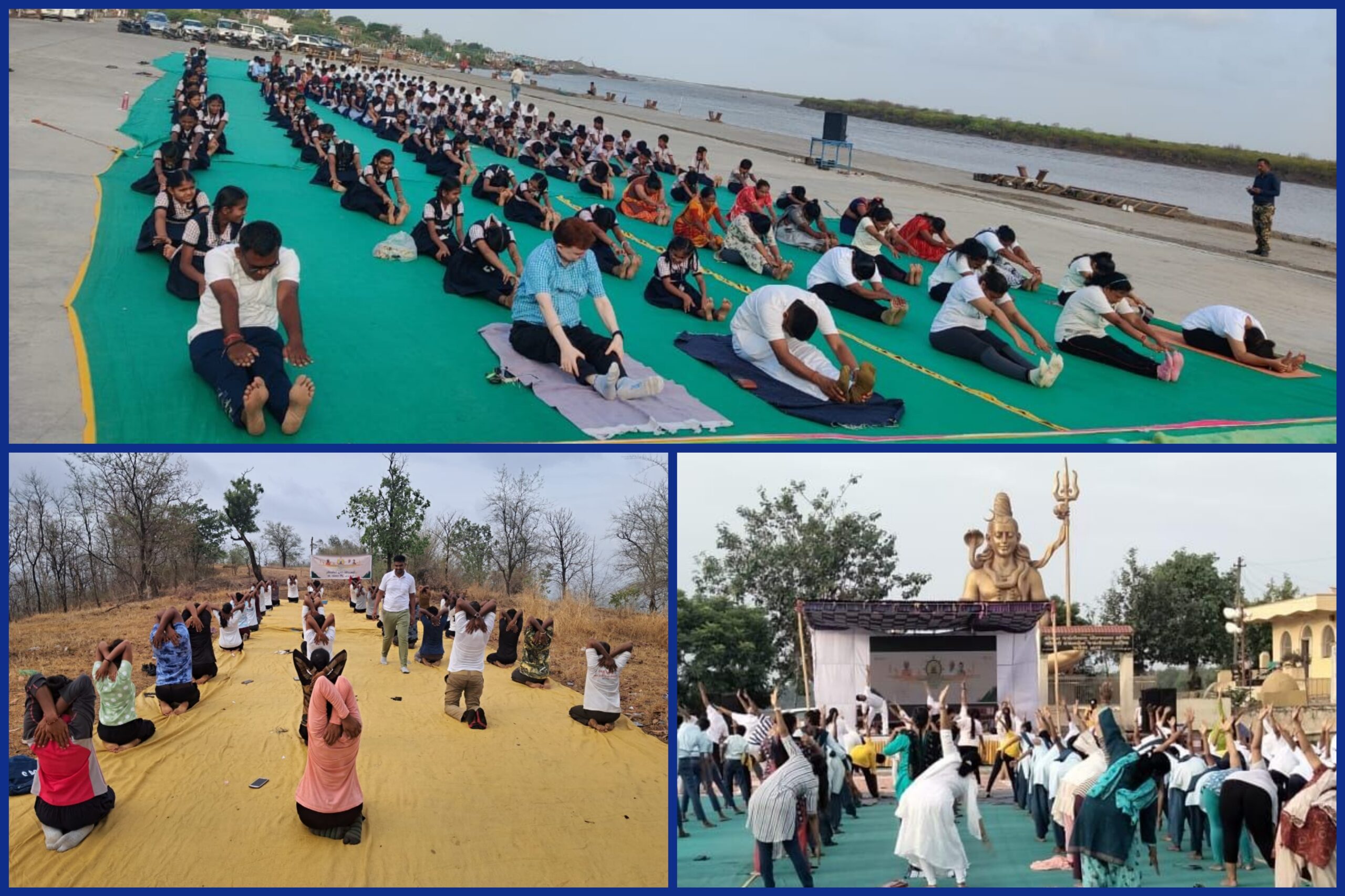 યોગમય નવસારી: નવસારી જિલ્લામાં વિશ્વ યોગ દિનની ઉત્સાહભેર ઉજવણી :જિલ્લામાં અનેક જગ્યાઓએ આબાલ વ્રુદ્ધ સૌ કોઇએ યોગ દિનમાં ભાગ લીધો