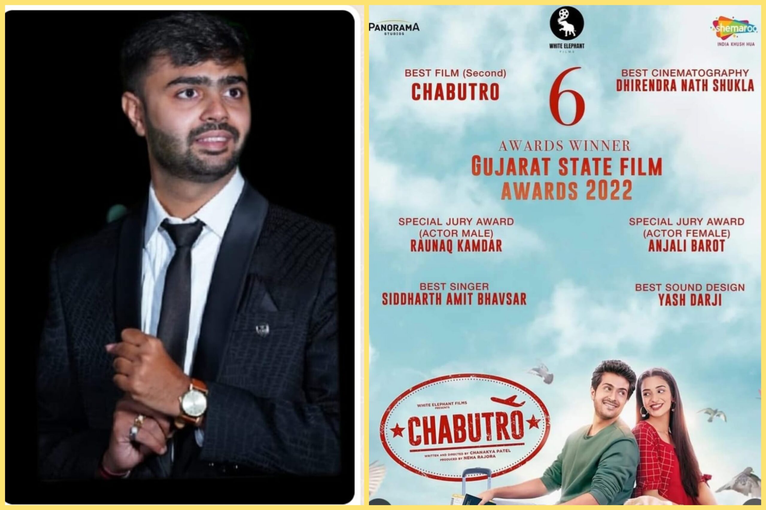 નવસારીનો યશ દરજી ગુજરાતી ફિલ્મ ચબૂતરો માટે બેસ્ટ સાઉન્ડ ડિઝાઈનર તરીકે વિભૂષિત થશે