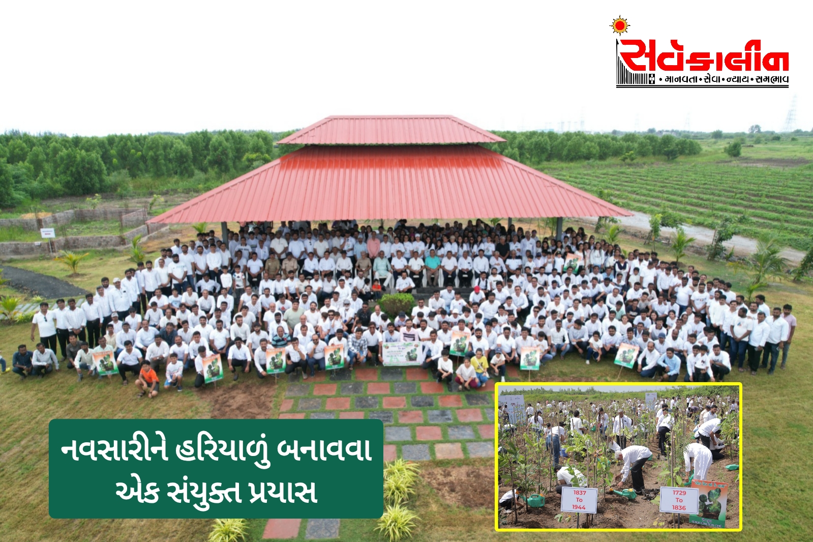 નવસારીને હરીયાળુ બનાવવા:સામાજીક વનીકરણ વિભાગ દ્વારા મિયાવાકી પદ્ધતિથી રામકૃષ્ણ ફાઉન્ડેશનના સાથ અને સહકારથી 5100 રોપાનું વાવેતર કરાયું